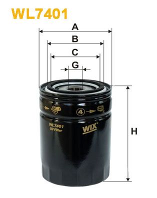 WIX FILTERS Масляный фильтр WL7401